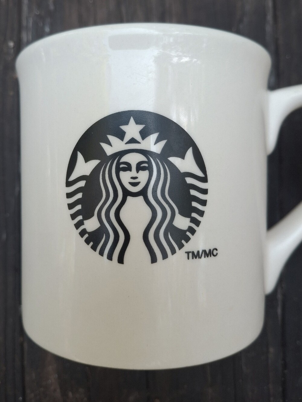Starbucks White Mug with Black Text Logo